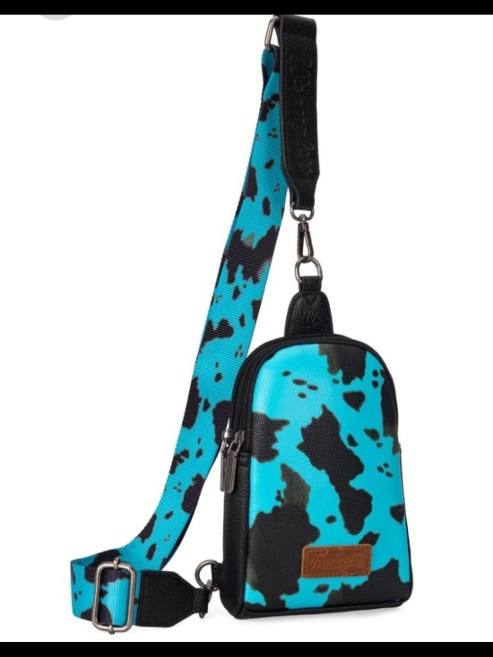 Wrangler Turquoise and Black Patterned Belt Bag
